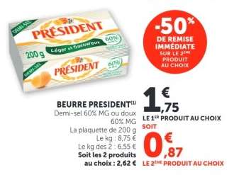 Beurre PRESIDENT
