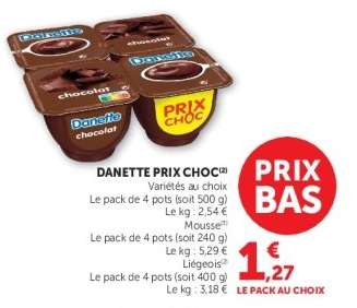 DANETTE "Prix Choc"