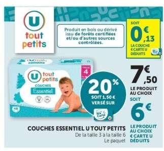 Couches Essentiel U Tout Petits