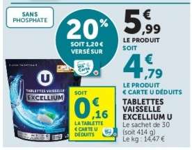 Tablettes Vaisselle Excellium U