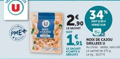 NOIX DE CAJOU GRILLÉES U