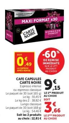 Café Capsules Carte Noire