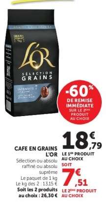 CAFÉ EN GRAINS “L’OR”