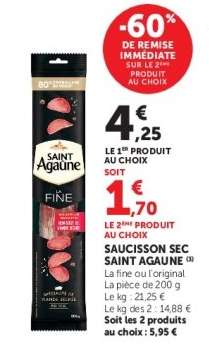 SAUCISSON SEC SAINT AGAÛNE