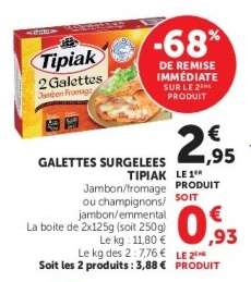 Galettes surgelées TIPIAK