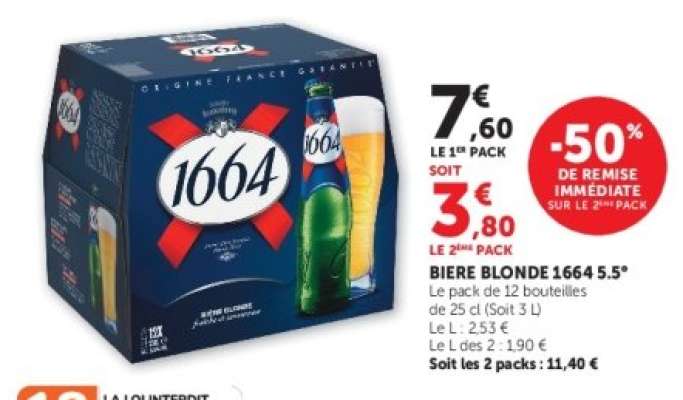 BIERE BLONDE 1664 5,5°