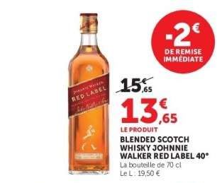 Blended Scotch Whisky Johnnie Walker Red Label 40°