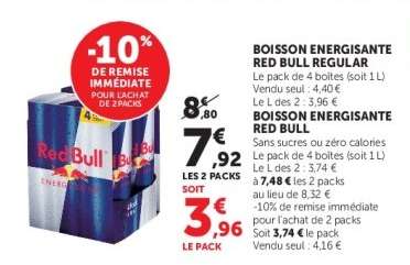 BOISSON ENERGISANTE RED BULL REGULAR