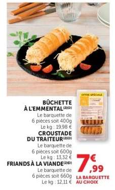 LA BARQUETTE AU CHOIX