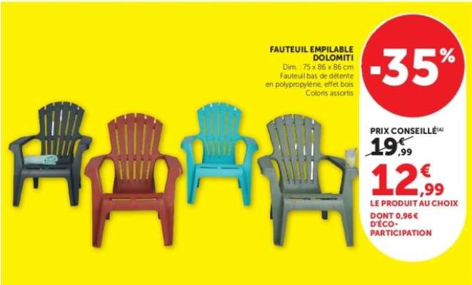 Fauteuil Empilable Dolomiti