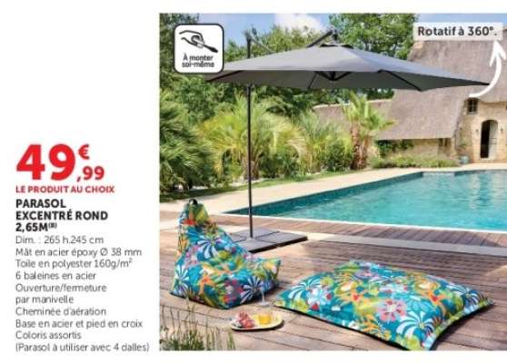 PARASOL EXCENTRÉ ROND