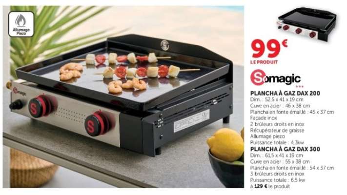 PLANCHA À GAZ DAX 200