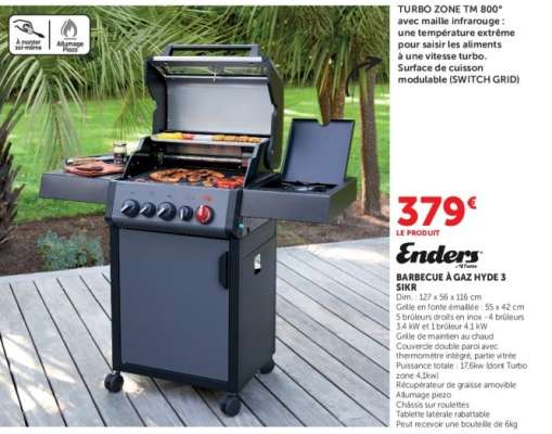 Enders Barbecue à Gaz Hyde 3 Sikr