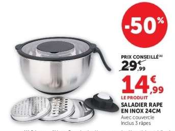SALADIER RAPE EN INOX 24CM