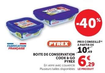 BOITE DE CONSERVATION COOK & GO PYREX