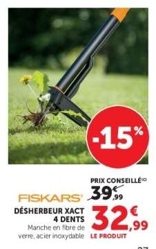 Fiskars Désherbeur Xact 4 Dents