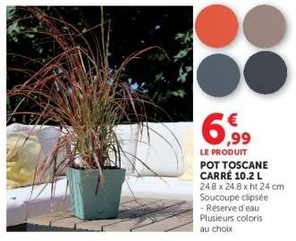 POT TOSCANE CARRÉ 10.2 L