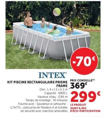 INTEX KIT PISCINE RECTANGULAIRE PRISME FRAME