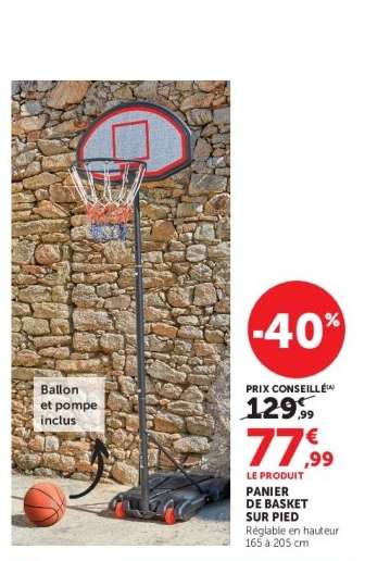 PANIER DE BASKET SUR PIED