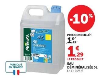 Eau déminéralisée 5L