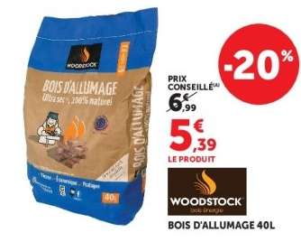 BOIS D'ALLUMAGE 40L