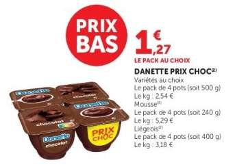 DANETTE "Prix Choc"