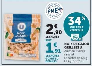 NOIX DE CAJOU GRILLÉES U