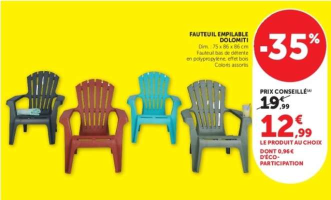 Fauteuil Empilable Dolomiti