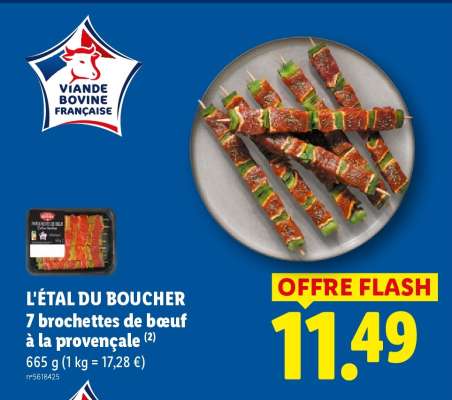 L'ÉTAL DU BOUCHER 7 brochettes de bœuf à la provençale