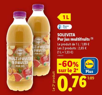 SOLEVITA Pur jus multifruits