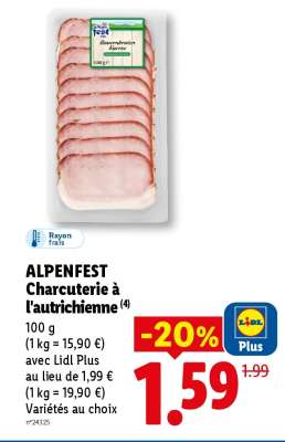 ALPENFEST Charcuterie à l'autrichienne