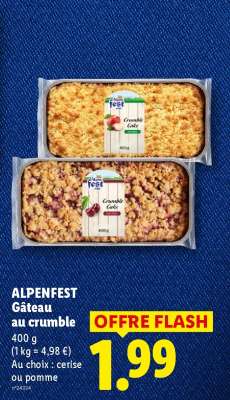 ALPENFEST Gâteau au crumble