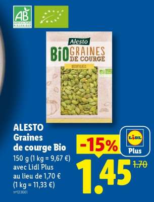 ALESTO Graines de courge Bio