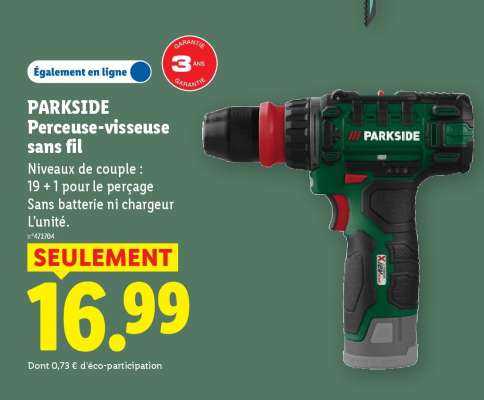 PARKSIDE Perceuse-visseuse sans fil