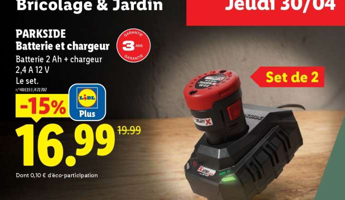 Parkside Batterie et chargeur