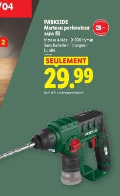 PARKSIDE Marteau perforateur sans fil