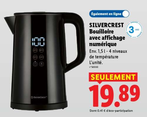 SILVERCREST Bouilloire avec affichage numérique