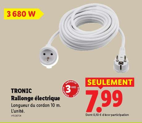 TRONIC Rallonge électrique