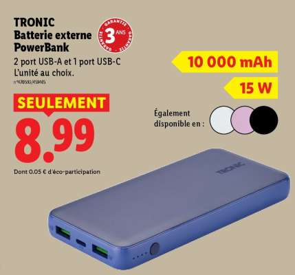 TRONIC Batterie externe Powerbank