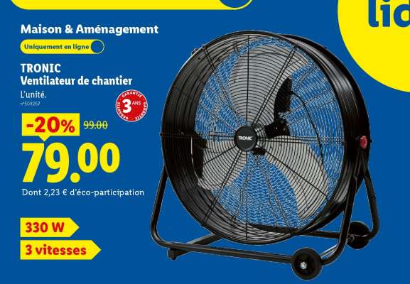 TRONIC Ventilateur de chantier