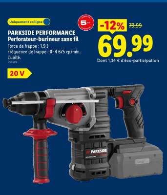 PARKSIDE PERFORMANCE Perforateur-burineur sans fil