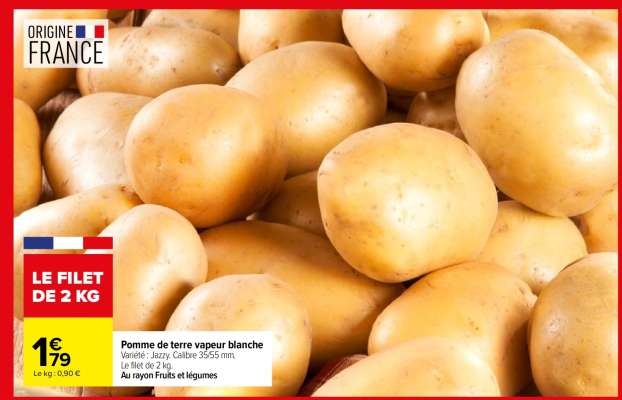 Pomme de terre vapeur blanche