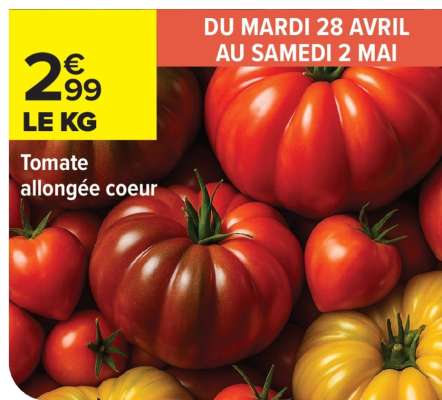 Tomate allongée coeur