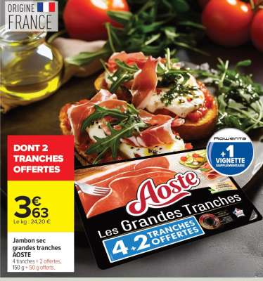 Jambon sec grandes tranches AOSTE