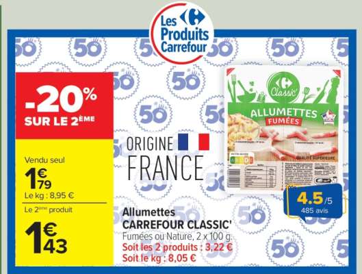 ALLUMETTES CARREFOUR CLASSIC