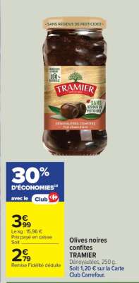 Olives noires confites TRAMIER