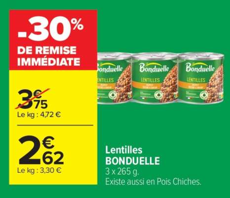 Lentilles BONDUELLE