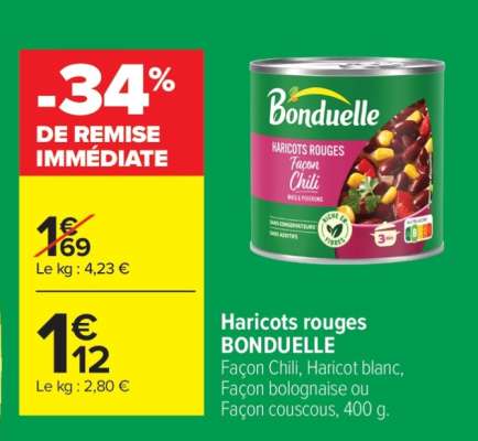 Haricots rouges BONDUELLE
