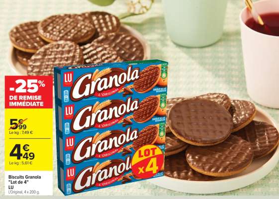 Biscuits Granola «Lot de 4» LU