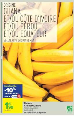 Banane CARREFOUR BIO